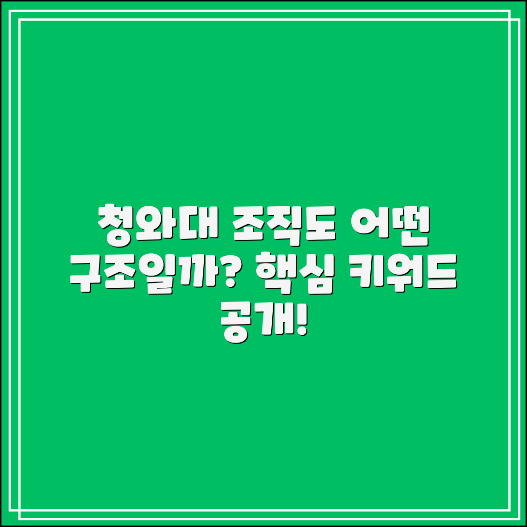 청와대 조직도, 어떤 구조일까요?