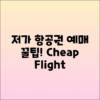 저가항공권 예매 방법과 저렴한 항공권 찾기 비법